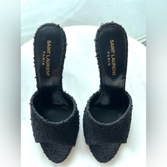 Saint Laurent Boucle Tweed LA 16 Sandals - Picture 4 of 9